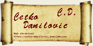 Ćetko Danilović vizit kartica